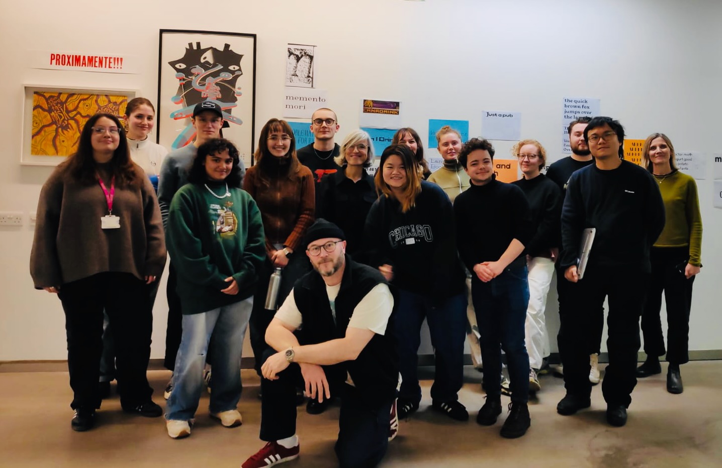 Type design workshop at the Glasgow School of Art. January 2024