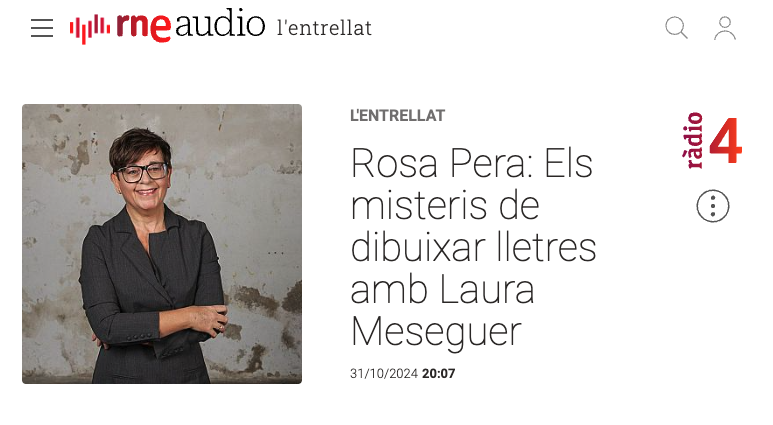 “Els misteris de dibuixar lletres”. October 2024